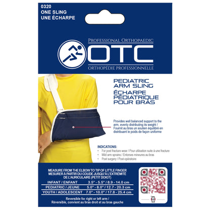 OTC KidsLine Arm Sling, Shoulder Cradle Style Support, Navy, Youth