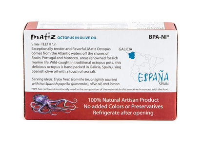 Matiz Pulpo Wild-Caught Pulpo Spanish Octopus in Olive Oil 4.0 Oz