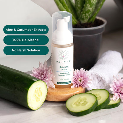 Intimate Wash - Gentle Foam Cleanser for pH Balance Feminine Wash, Hydration, Cooling Effect, Odor Control pH Balance, Natural Ingredient