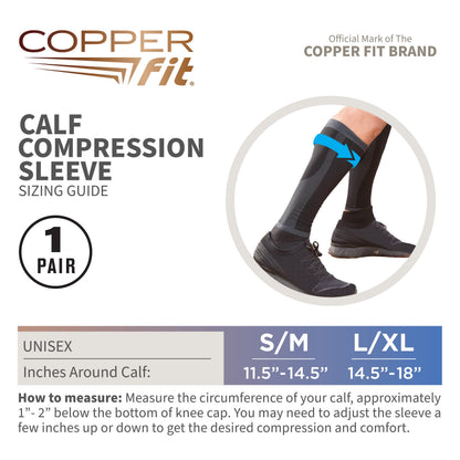 Copper Fit Unisex Calf Compression Sleeves