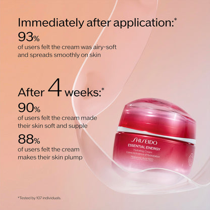 Shiseido Essential Energy Hydrating Cream Refill - 50 mL - Visibly Reduces the Look of Pores & Fine Lines - With Hyaluronic Acid - 24-Hour Hydration - Vegan - All Skin Types