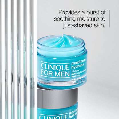 Clinique For Men Maximum Hydrator 72-Hour Auto-Replenishing Oil Free Hydrating Face Moisturizer With Hyaluronic Acid + Aloe Vera, 1.7 Ounce