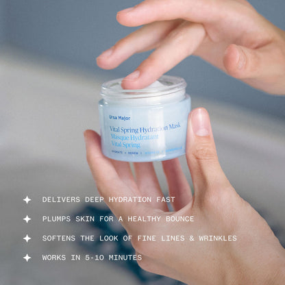 Ursa Major Vital Spring Hydration Mask | Deeply Hydrating Natural Mask| Plumps Skin’s Appearance, Boosts Firmness & Smooths Appearance of Fine Lines | Vegan, Cruelty-Free, Non-Toxic | 1.69 ounce