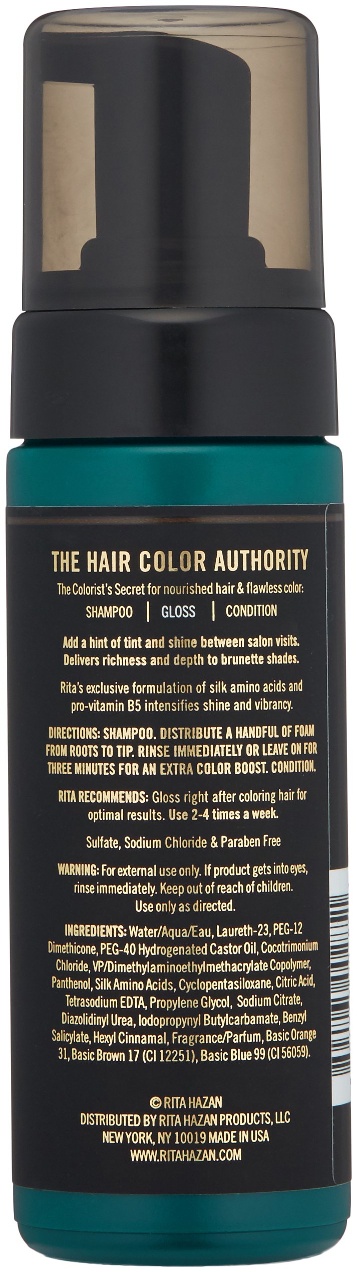 Rita Hazan Ultimate True Color Shine Gloss - Boost Hair Color with Healthy Hair Shine - Glazy Hair Treatment - New Package Design - 5 oz. Brown Hair Gloss