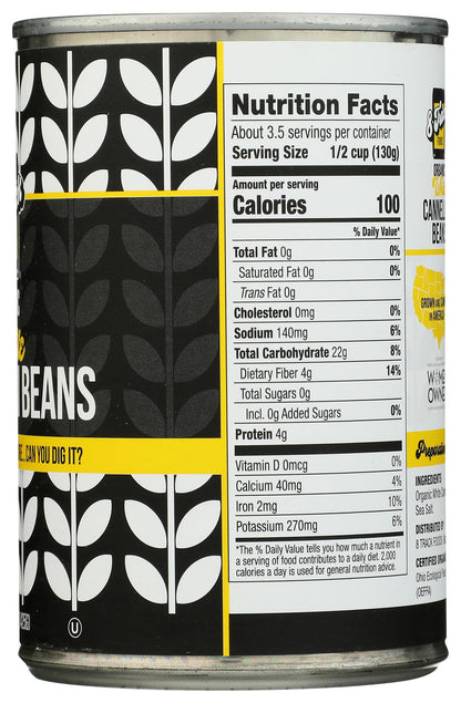 8 Track Foods Organic White Cannellini Beans, 15 Oz