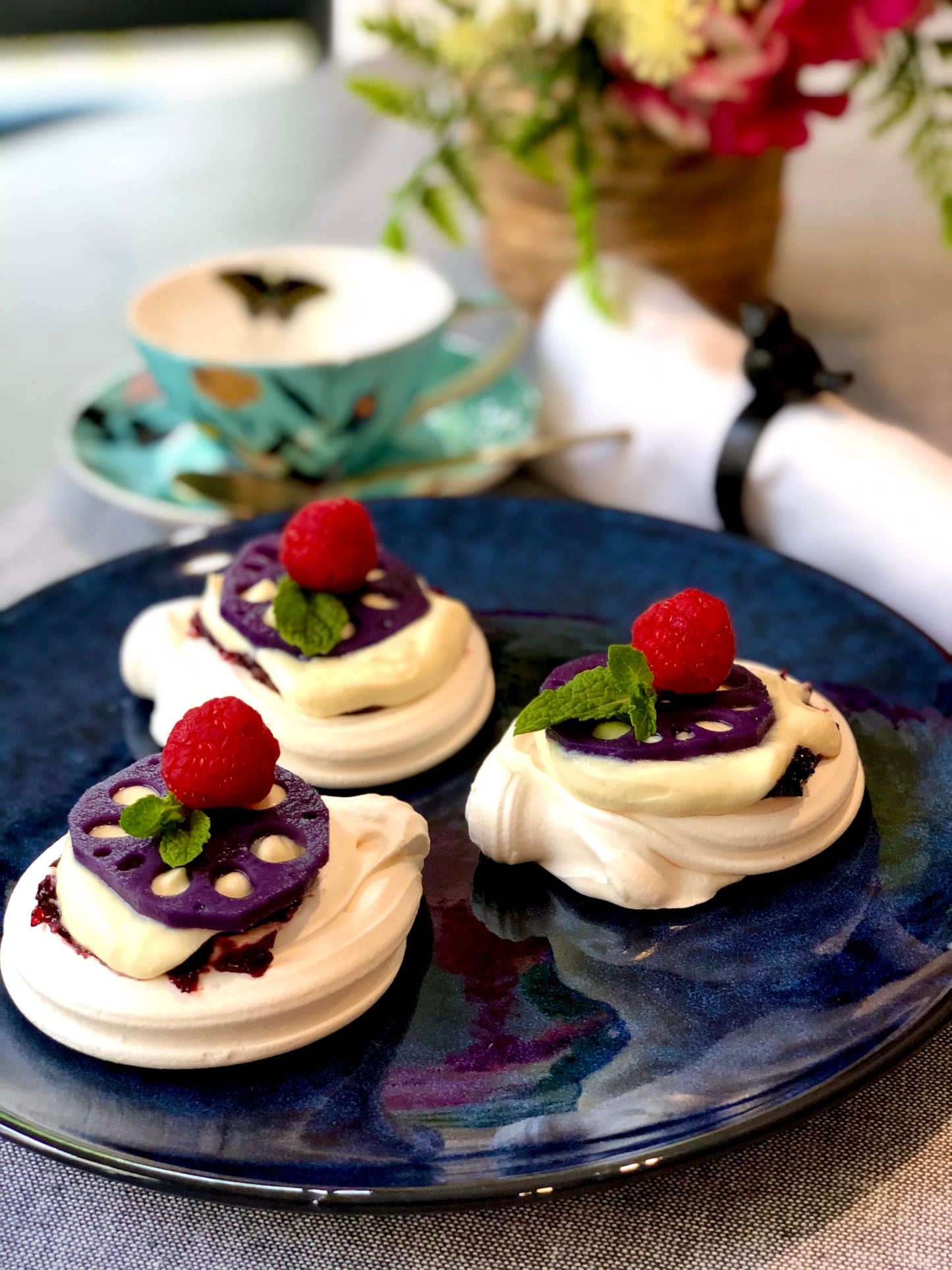 Butterfly & Elderflower Lotus Root Slices, 60 Slices per Jar | All-Natural, Vegan, Kosher, Gluten-Free, Non-GMO | Naturally Colored with Butterfly Pea Flower, Elderflower Infused