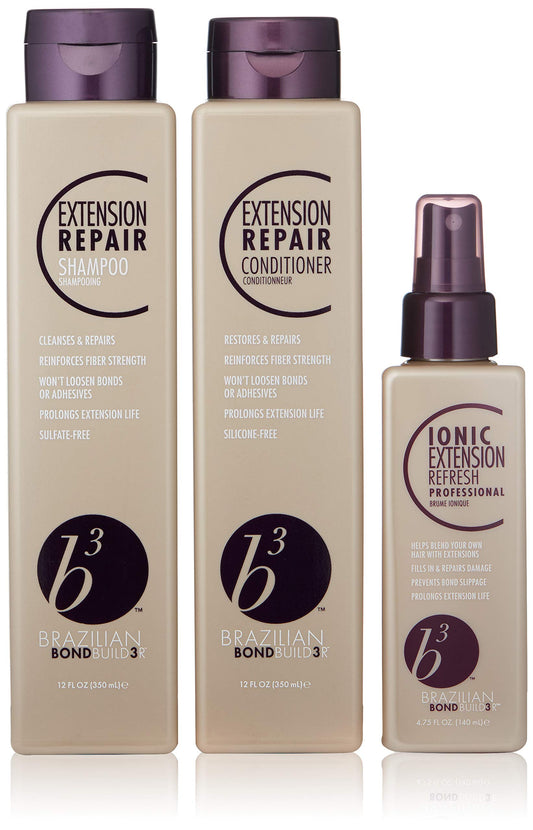 B3 Brazilian Bondbuilder Extension Shampoo/Conditioner/Refresh Trio Pack,28.75 fl oz.(3 Count)