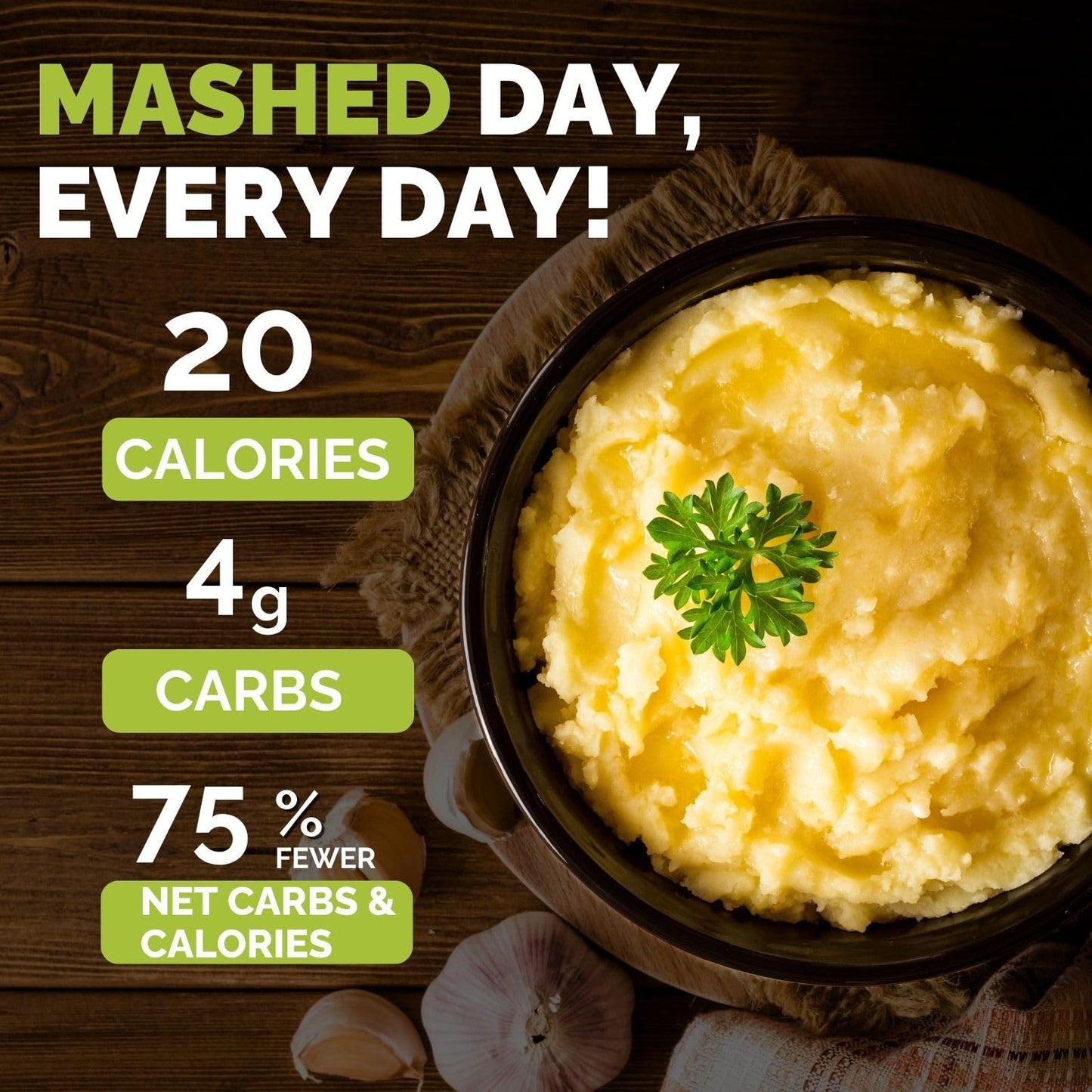 Palmini Mashed | Low-Carb, Low-Calorie Hearts of Palm Mash | Keto, Gluten Free, Vegan, and Non-GMO | As seen on Shark Tank | (12 Ounce Pouch - Pack of 3)