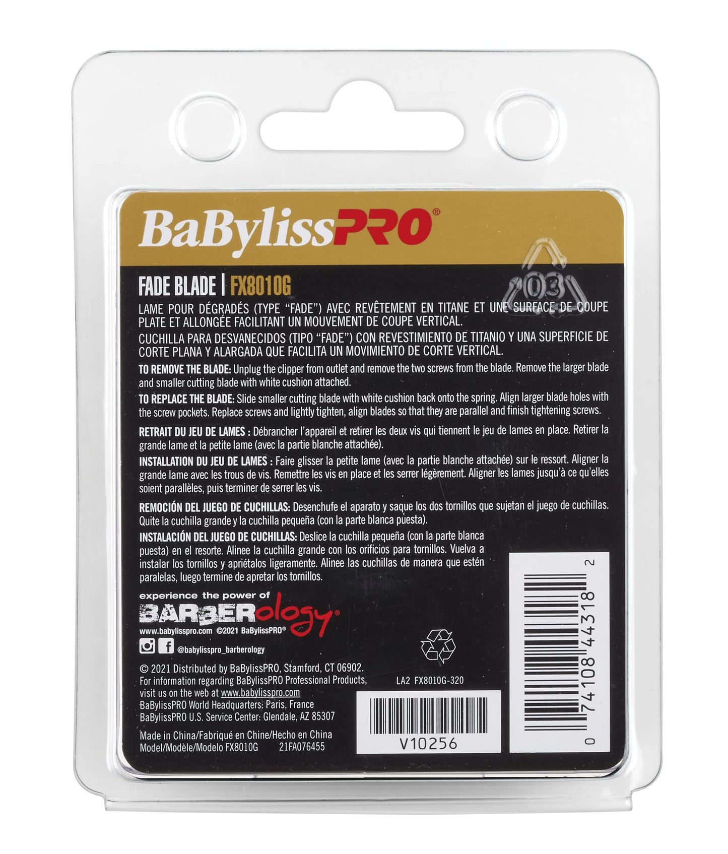Replacement Fade Clipper Blades for FX870, FX825, FX673 Clippers and most 2-hole blade systems