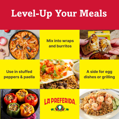 La Preferida Boxed Spanish Rice (Fluffy Mexican-Style Rice with Bell Peppers) – Ready in 15 Minutes. A Quick Side Dish for Any Meal. Vegan & Vegetarian-Friendly, 5.25oz. (Pack of 6)