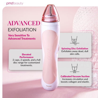 PMD Beauty Personal Microderm Pro - At-Home Use, Facial Exfoliator Tool, Microdermabrasion Machine Kit for Face and Body Skincare