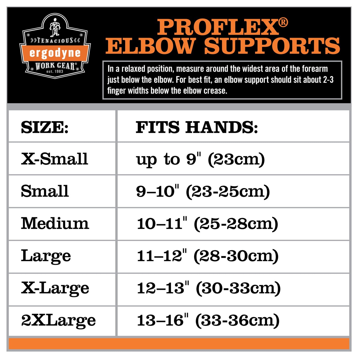 Ergodyne - 16573 ProFlex 650 Neoprene Elbow Sleeve, Black, Medium