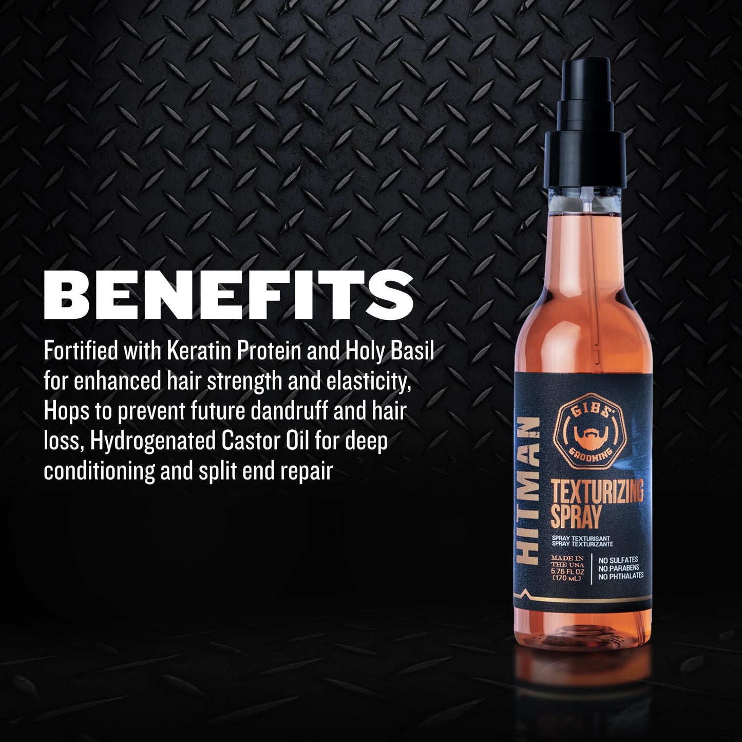 GIBS Grooming Hitman Texturizing Spray, 5 Fl Oz