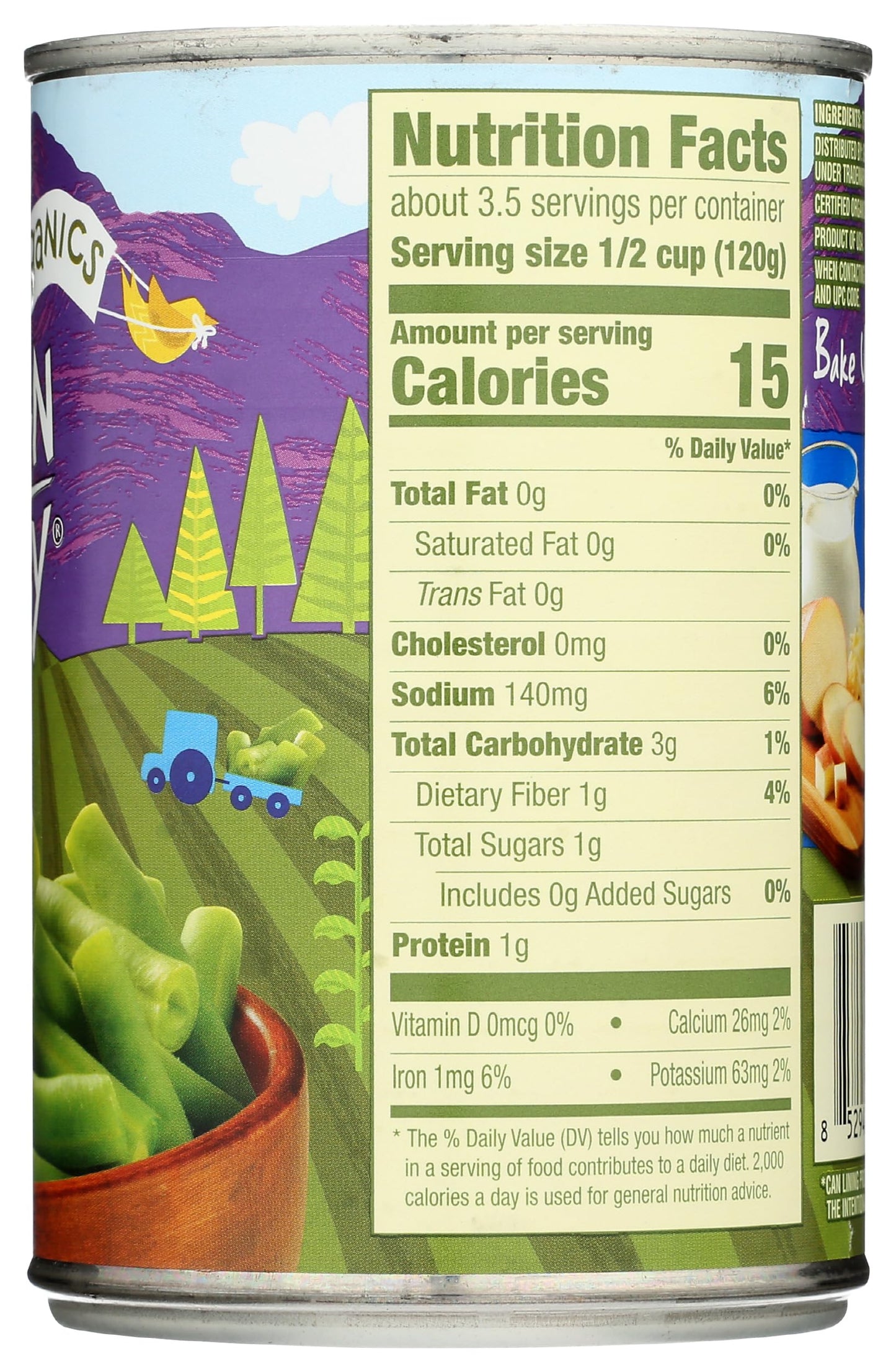 GREEN VALLEY Organic Cut Green Beans, 14.5 OZ