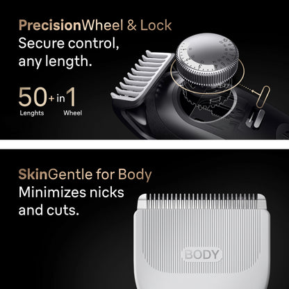 Braun Series 9 PRO All-in-One Beard & Body Grooming Kit for Men, Cordless Trimmer, Hair Clippers & Shaver for Face, Hair & Body with Gillette Labs Razor, AIO 9550