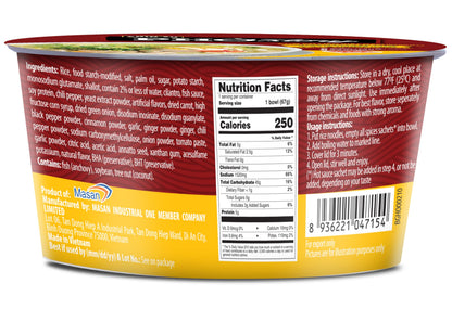 CHIN-SU Vietnamese Pho Noodle Bowl, Chicken Flavor, 2.4 oz, Instant Soup with Rice Noodles