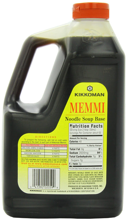 Kikkoman Memmi Noodle Soup Base, 64 Ounce