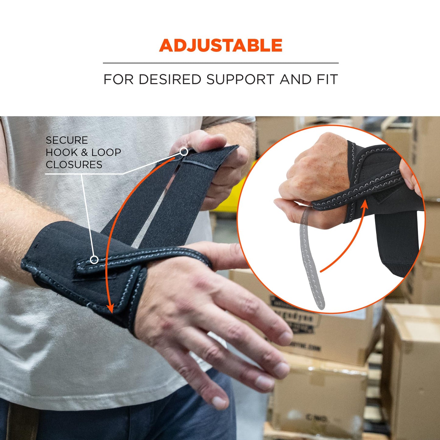 Ergodyne - 70026 ProFlex 4010 Double-Strap Right Wrist Support, Black, Large