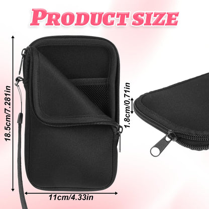 Thinp Tampon Holder for Purse, Small Period Travel Pouch Tampon Storage Bag with Zipper Portable Period Bag for Women, Ladies Small Tampons Organizer Pouch for Feminine Products (Black)