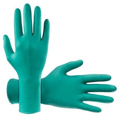 SAS ChemDefender Powder-Free Chloroprene Disposable Gloves | 5 Mil - Large | Chemical Resistance, Textured Fingertips, Extended 12" Cuff, Single Use | for Dental & Industrial | 66593, Large