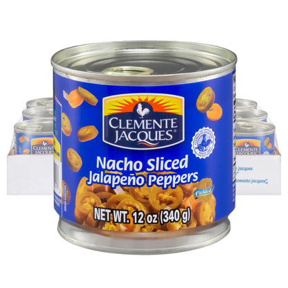 Clemente Jacques Nacho Jalapeno Peppers, Sliced Spicy Jalapeno, 12 oz (Pack of 12)