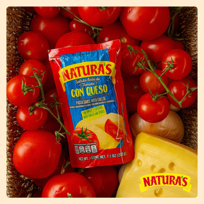 NATURA'S Cheese Pasta Sauce, Ready-to-Eat Salsa Con Queso in 7.1oz. Easy-Open Pouch (Pack of 3)