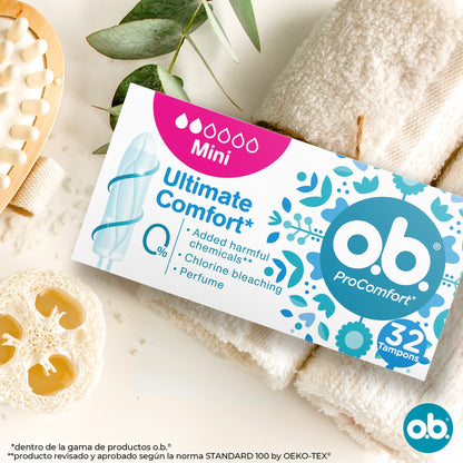 o.b. ProComfort Mini Tampons, 1 X 32 Units