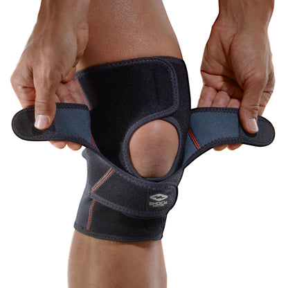 Shock Doctor Knee Brace Wrap, Knee Support Stabilizes Patella, Provides Comfortable & Lightweight Compression to Stabilize Muscles in The Knee, Single