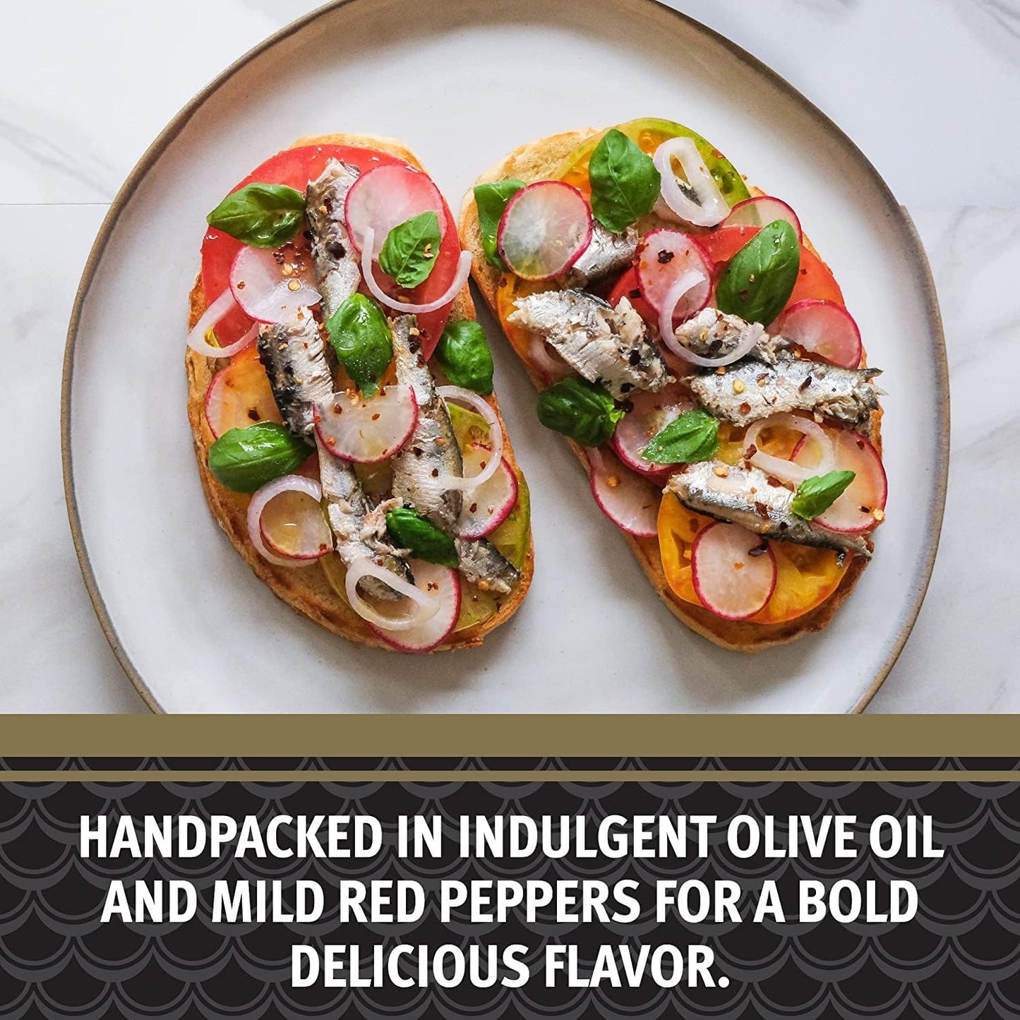 Brunswick Wild Caught Skinless and Boneless Sardines, Served in Olive Oil with Mild Red Peppers, 4.4 Oz