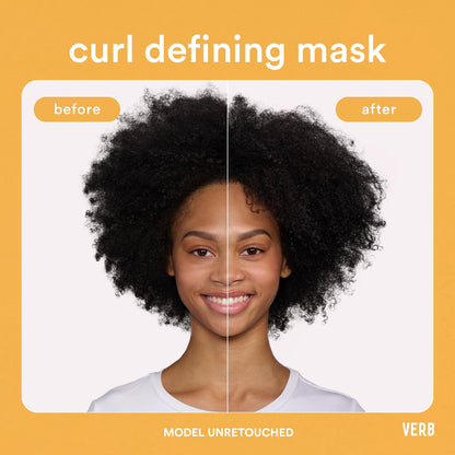VERB Curl Defining Mask - Curl Definition + Retention - Moisturize + Reduce Frizz - Vegan, No Parabens or Harmful Sulfates