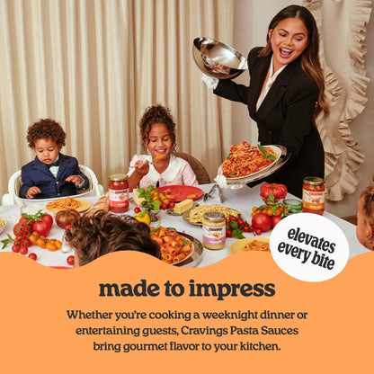 Cravings by Chrissy Teigen Creamy Tomato Pasta Sauce 2 Pack | Authentic Italian Tomato & Spaghetti Sauce with Cheese | Imported, 24oz each