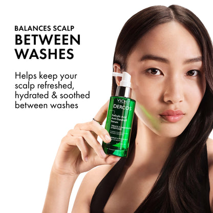 Dercos Salicylic Acid Anti-Dandruff Treatment, Scalp Treatment Targets Dandruff Symptoms & Leaves Head Feeling Hydrated & Soothed, Serum Provides Flake & Itch Relief, 3 Fl. Oz.