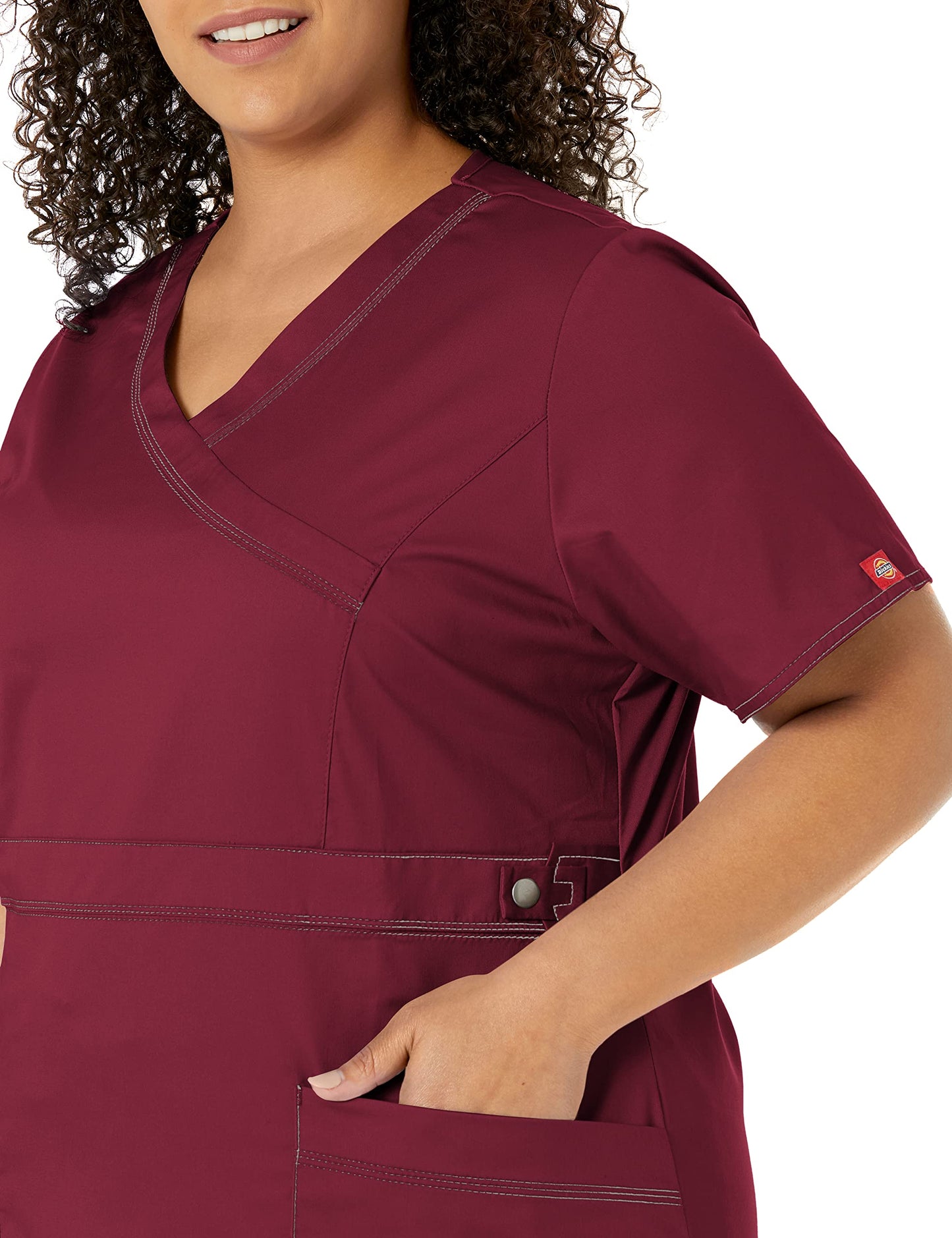 Dickies Gen Flex Women Scrubs Top Mock Wrap 817355.