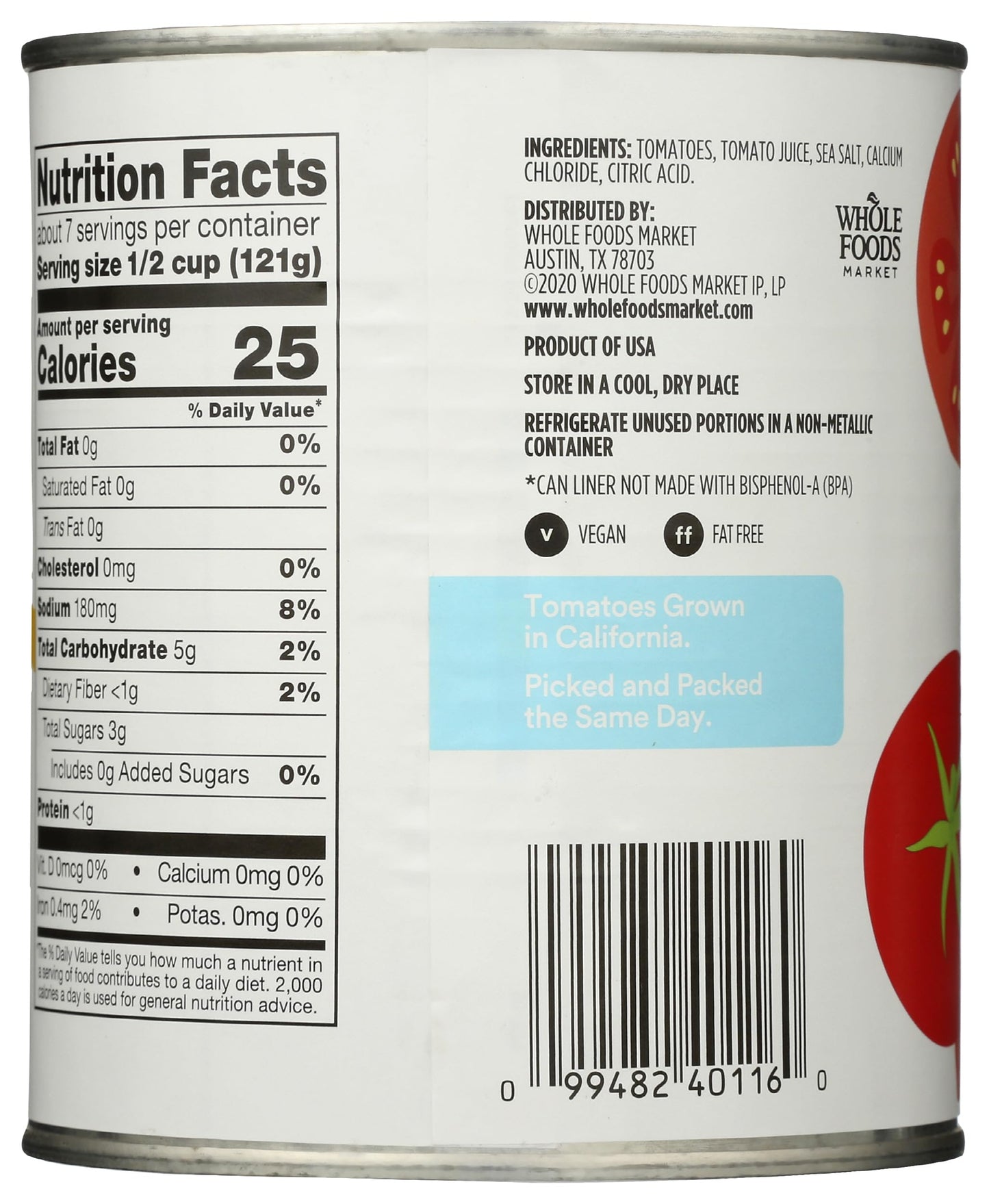365 by Whole Foods Market, Diced Tomatoes, 28 Ounce