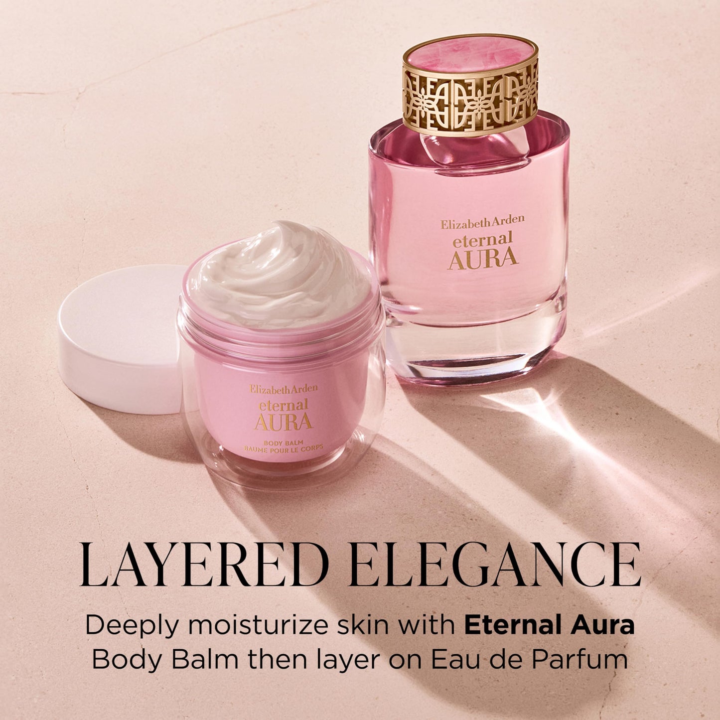 Elizabeth Arden Eternal Aura Body Balm, Moisturizer for Dry Skin with Shea Butter, Cocoa Butter, and Sweet Almond Oil, Skin Firming Hydrating Body Cream 125 ml, 4.2 fl oz
