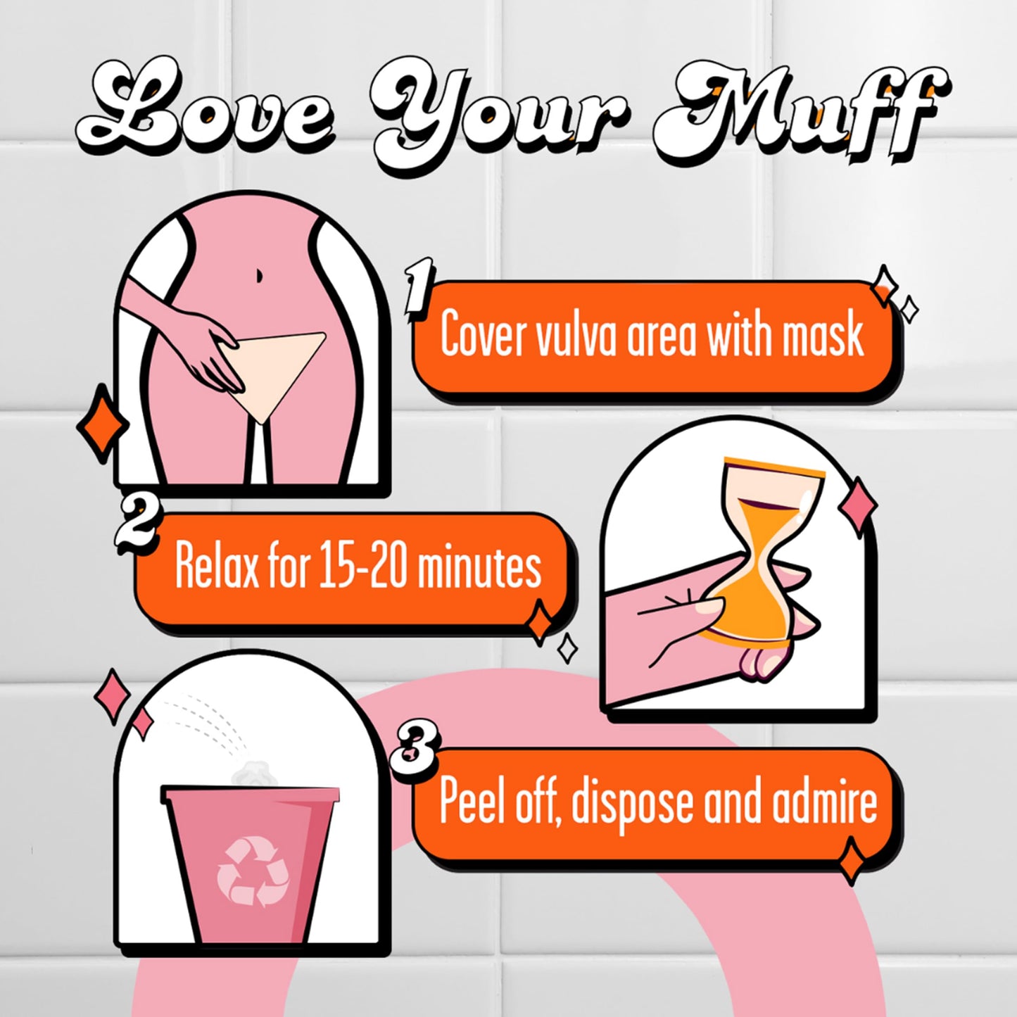 Awkward Essentials Muff Masque Moisturizing Plant-Based Vajacial Mask for Women, Hydrating Vulva Care Sheet Mask Relieves Vaginal Dryness, Itching & Hydrates Hair