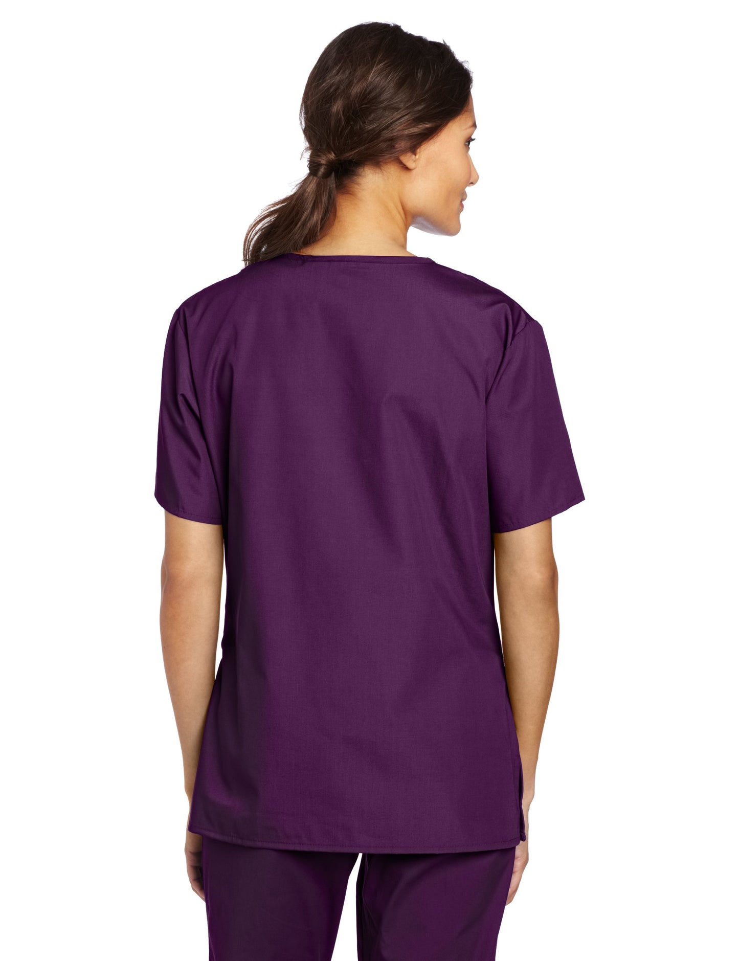 WonderWink womens Origins Bravo V-Neck Top, Eggplant, 2X-Large