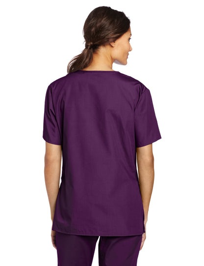 WonderWink womens Origins Bravo V-Neck Top, Eggplant, 2X-Large
