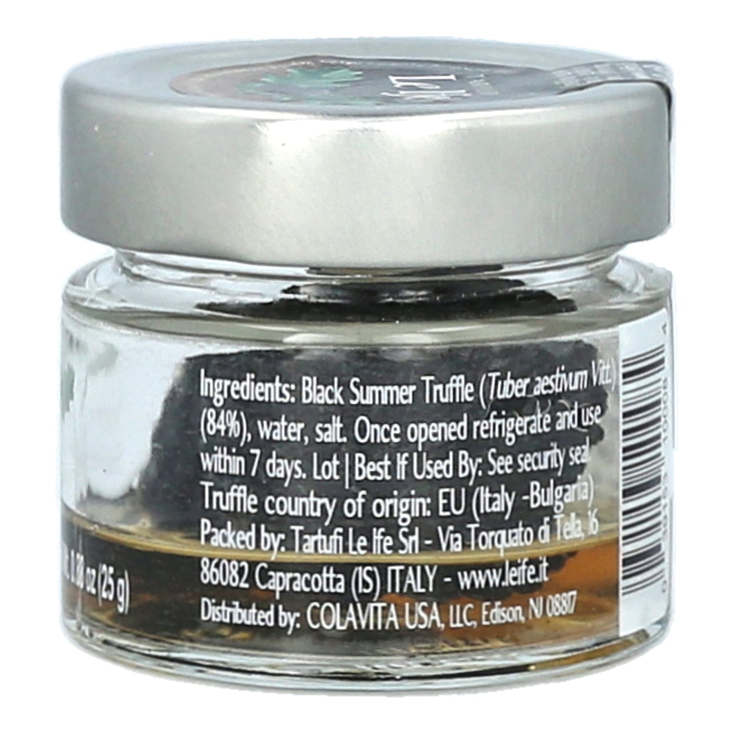 TARTUFI LE IFE Whole Black Summer Truffles (0.88oz) – Premium Italian Truffles in Glass Bottle – Perfect for Pasta, Risotto, Eggs, and Gourmet Dishes – All-Natural and Ready to Use