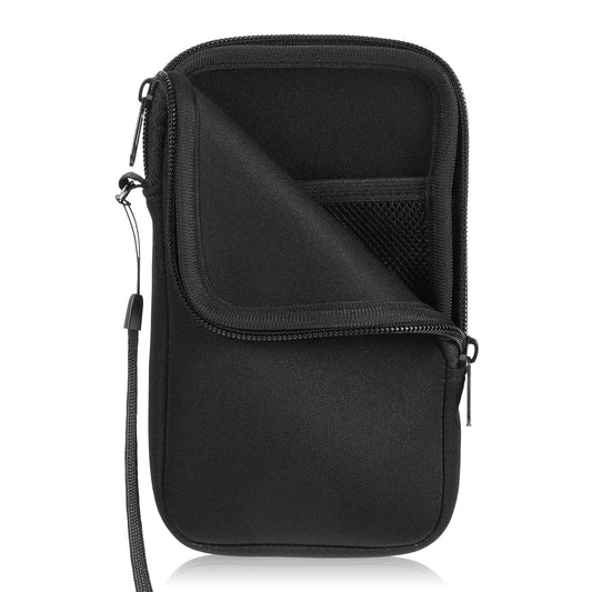 Thinp Tampon Holder for Purse, Small Period Travel Pouch Tampon Storage Bag with Zipper Portable Period Bag for Women, Ladies Small Tampons Organizer Pouch for Feminine Products (Black)