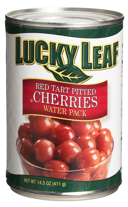 Lucky Leaf Red Tart Pitted Cherries Packed in Water 14.5oz Can (Pack of 6)