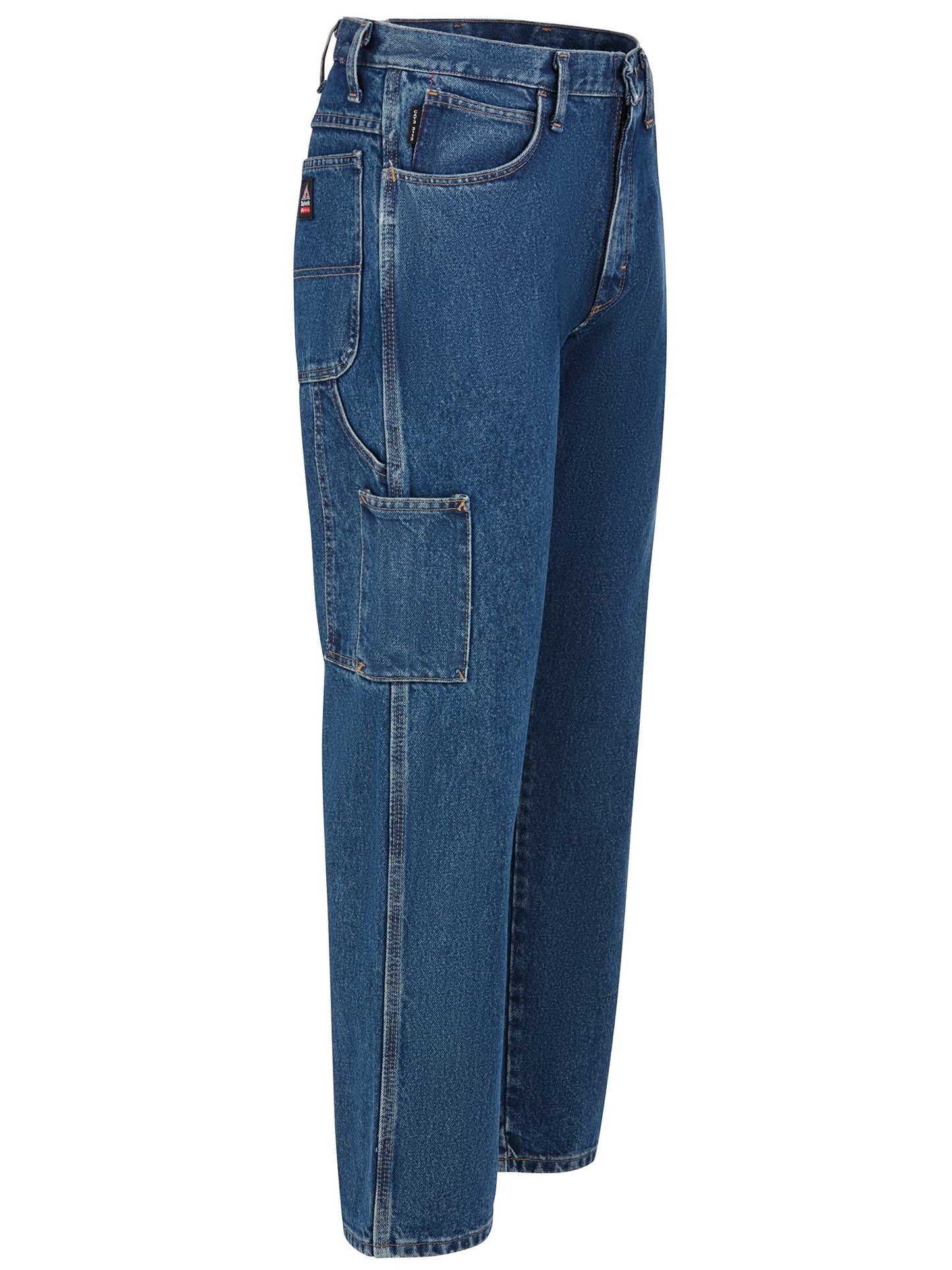Bulwark Men's Flame Resistant 14.75oz Pre-Washed Denim Dungaree 2 Tool Loops