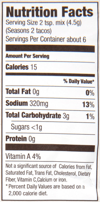McCormick Organics Taco Seasoning Mix, 1 oz (Pack of 12)