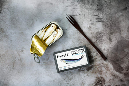 Matiz Sardines Lightly Smoked 4.2 oz Imported From Spain (5 pack)