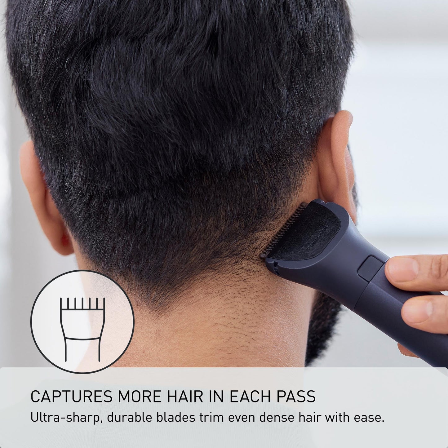 Panasonic MultiShape Electric Hair Clipper with Four Dual Comb Attachments for Cutting Lenghts from 0.9-30mm, Cordless, Waterproof Wet/Dry Hair Trimmer for Men with Long-Lasting Battery - ER-CKN3-A