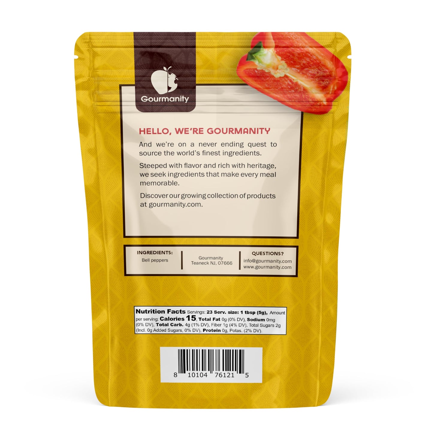Gourmanity Dried Red Bell Peppers, Flavorful Diced Peppers, Fresh and Appetizing, Perfect for Ramen Bae Ramen Toppings Soups Stir-Frys and Stews, All Natural, Resealable 4oz Bag.