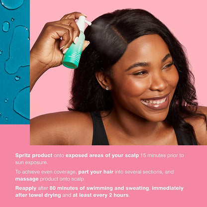 COOLA Organic Scalp Spray & Hair Sunscreen Mist with SPF 30, Dermatologist Tested Hair Care for Daily Protection, Vegan and Gluten Free, Ocean Salted Sage, 2 Fl Oz