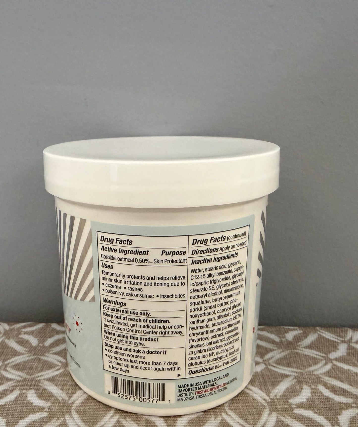 First Aid Beauty - Ultra Repair Cream, Intense Hydration Whipped Colloidal Oatmeal, Clinically Proven to Strengthen Skin Barrier in 7 Days & Helps Relieve Eczema, Luxury Face & Body Moisturizer, 14 oz