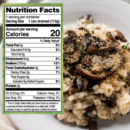 Native Forest Organic Mushrooms Pieces & Stems - Canned Mushrooms, Low Fat, Low Calories, Non-GMO Project Verified, USDA Organic - 6.5 Oz (Pack of 12)