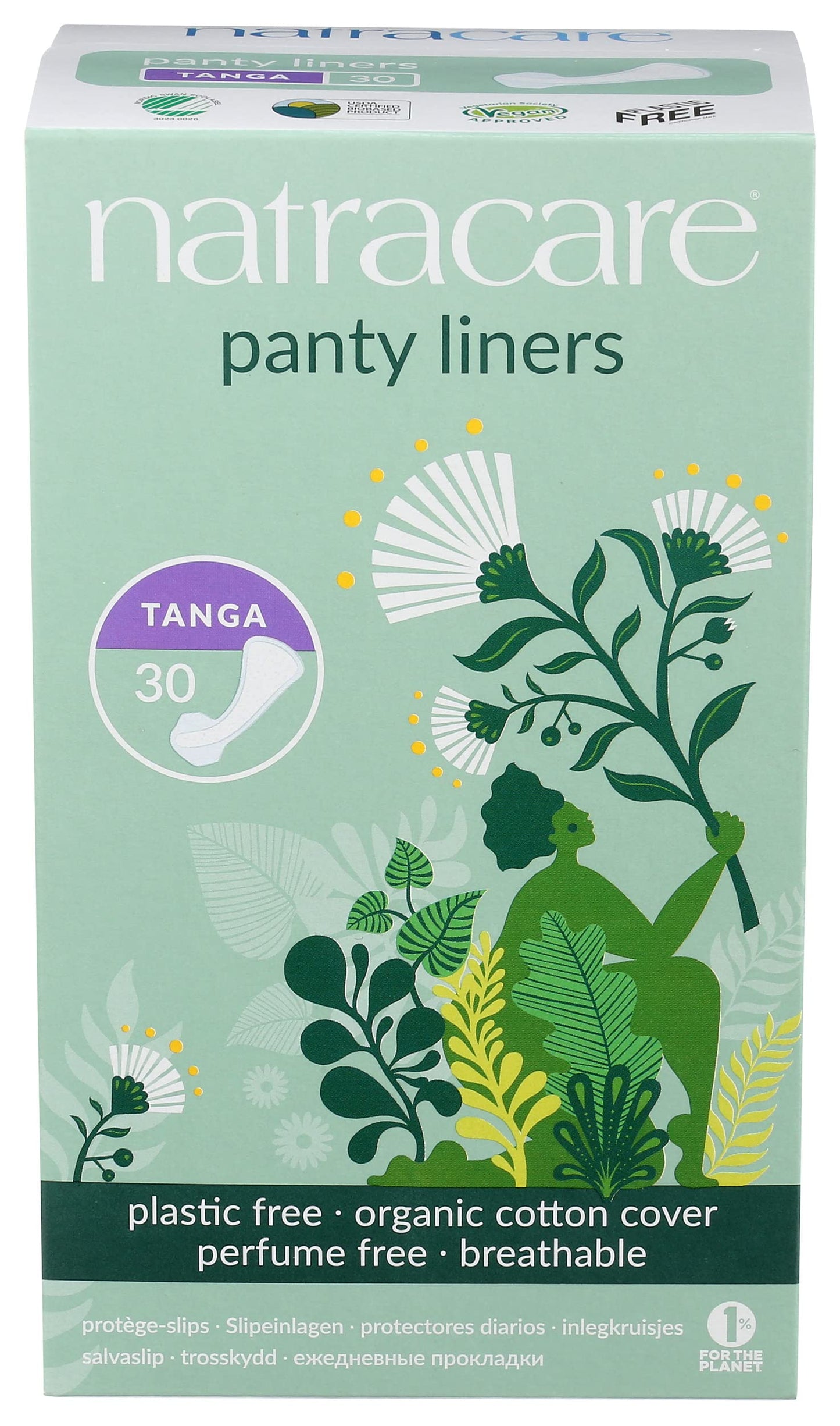 Natracare, Panty Liners Tanga NATL, 30 Count